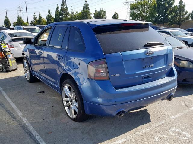 2FMDK30C59BA79180 - 2009 FORD EDGE SPORT BLUE photo 3