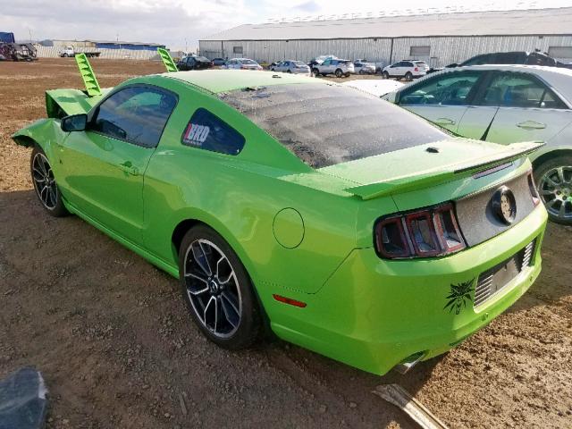 1ZVBP8CFXD5284763 - 2013 FORD MUSTANG GT GREEN photo 3