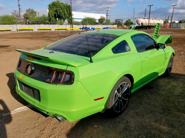 1ZVBP8CFXD5284763 - 2013 FORD MUSTANG GT GREEN photo 4