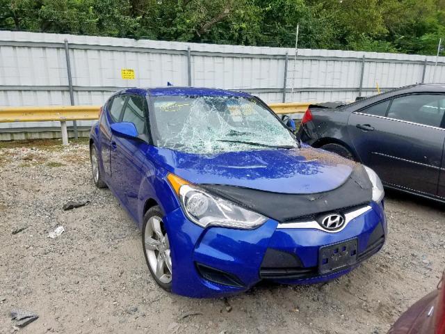 KMHTC6AD0CU075427 - 2012 HYUNDAI VELOSTER BLUE photo 1