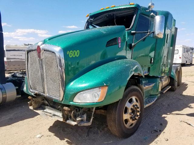 3WKADP9XXGF495550 - 2016 KENWORTH CONSTRUCTI GREEN photo 2