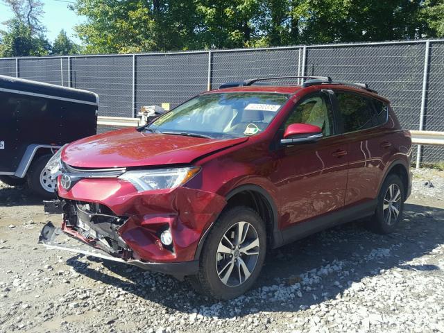 JTMRFREVXJD240245 - 2018 TOYOTA RAV4 ADVEN RED photo 2