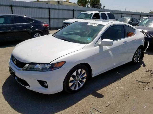 1HGCT1B81EA000802 - 2014 HONDA ACCORD EXL WHITE photo 2