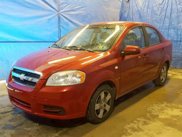 KL1TD56668B010792 - 2008 CHEVROLET AVEO BASE Қызыл фото 2