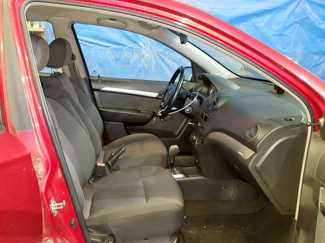 KL1TD56668B010792 - 2008 CHEVROLET AVEO BASE Қызыл фото 5