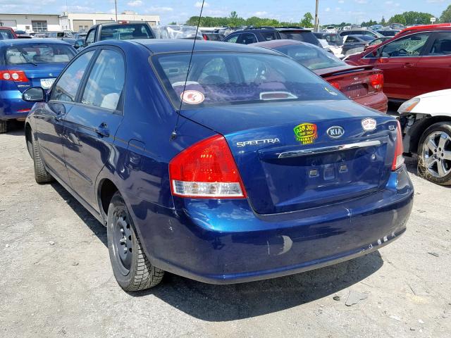 KNAFE121475477550 - 2007 KIA SPECTRA EX BLUE photo 3