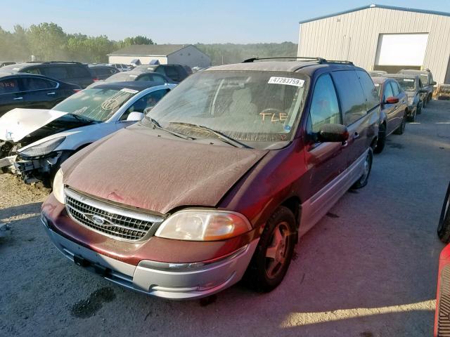 2FMDA5349YBA60441 - 2000 FORD WINDSTAR S MAROON photo 2