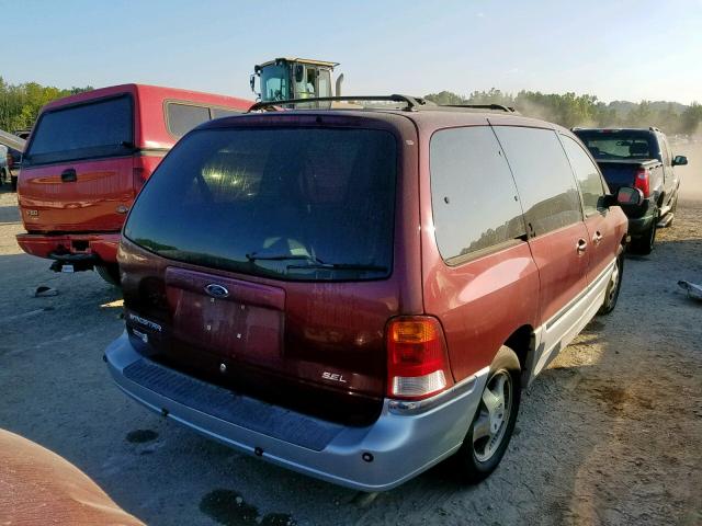 2FMDA5349YBA60441 - 2000 FORD WINDSTAR S MAROON photo 4