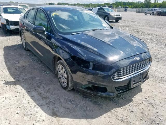 3FA6P0G76DR266465 - 2013 FORD FUSION S BLACK photo 1