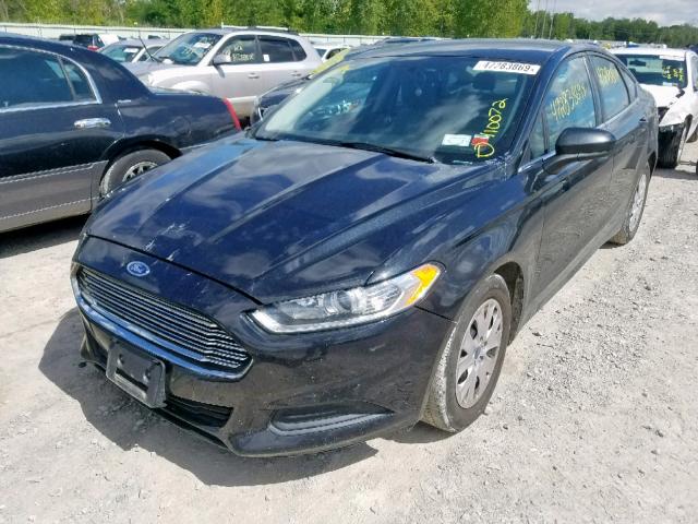 3FA6P0G76DR266465 - 2013 FORD FUSION S BLACK photo 2