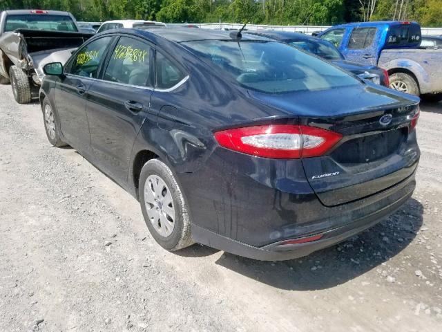 3FA6P0G76DR266465 - 2013 FORD FUSION S BLACK photo 3