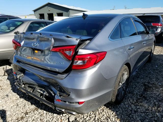 5NPE34AB1FH041799 - 2015 HYUNDAI SONATA SPO GRAY photo 4