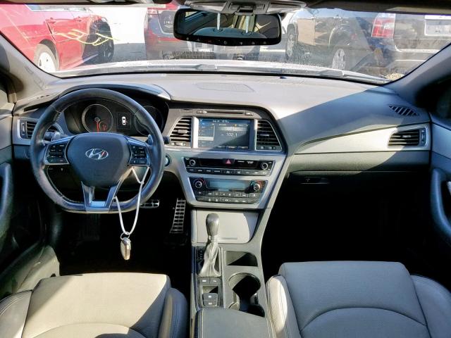 5NPE34AB1FH041799 - 2015 HYUNDAI SONATA SPO GRAY photo 9