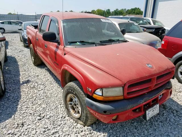 1B7GG2AN1YS604480 - 2000 DODGE DAKOTA QUA RED photo 1