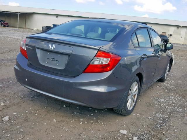 2HGFB2F97CH516721 - 2012 HONDA CIVIC EXL ნაცრისფერი ფოტო 4