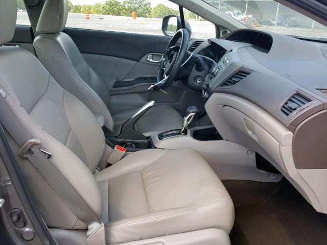 2HGFB2F97CH516721 - 2012 HONDA CIVIC EXL ნაცრისფერი ფოტო 5