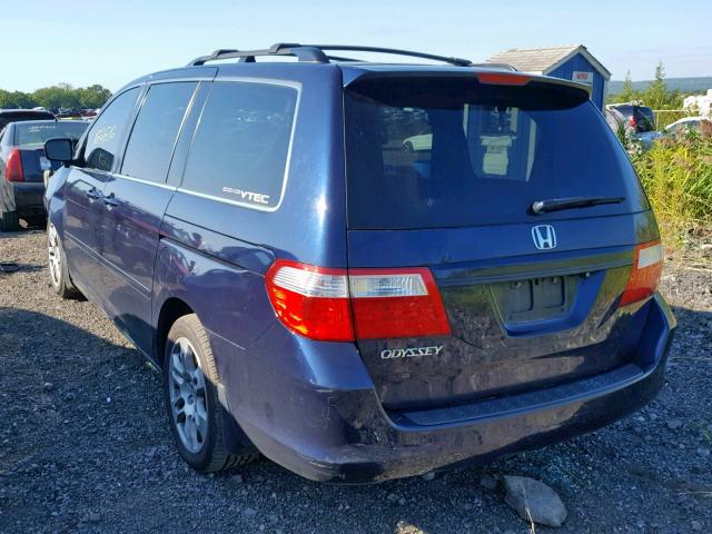 5FNRL384X6B083261 - 2006 HONDA ODYSSEY EX BLUE photo 3