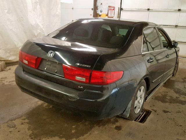 1HGCM56475A149663 - 2005 HONDA ACCORD LX BLACK photo 4