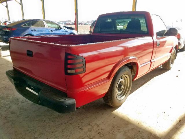 1GCCS1449Y8121052 - 2000 CHEVROLET S TRUCK S1 RED photo 4