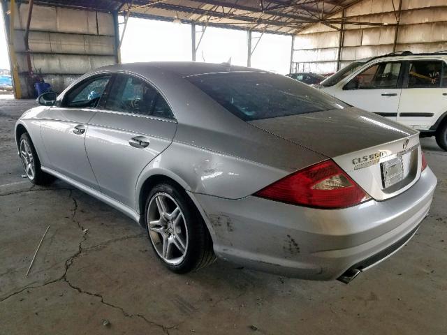 WDDDJ72X07A110509 - 2007 MERCEDES-BENZ CLS 550 SILVER photo 3