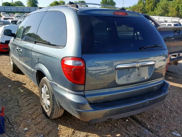 2C8GP64L05R338849 - 2005 CHRYSLER TOWN & COU BLUE photo 3