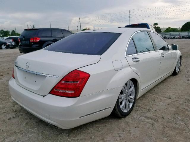 WDDNG9FBXAA299335 - 2010 MERCEDES-BENZ S 400 WHITE photo 4