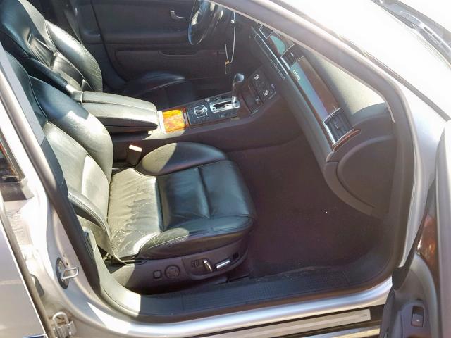 WAUML44E85N012958 - 2005 AUDI A8 L QUATT SILVER photo 5