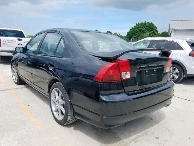 1HGES162X1L014522 - 2001 HONDA CIVIC DX BLACK photo 3