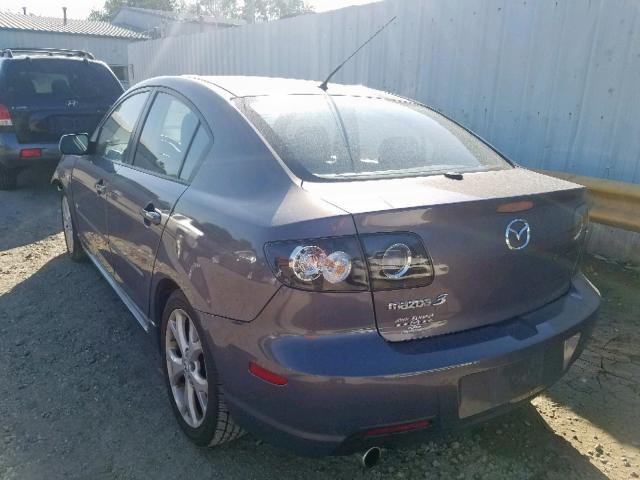 JM1BK323071696312 - 2007 MAZDA 3 S GRAY photo 3