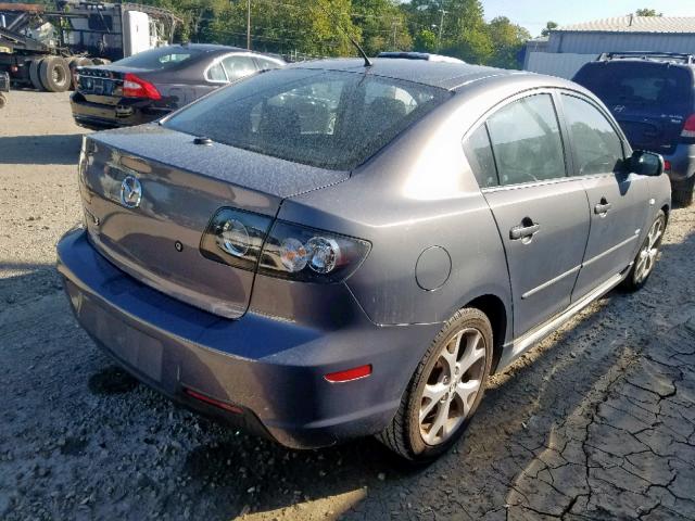 JM1BK323071696312 - 2007 MAZDA 3 S GRAY photo 4