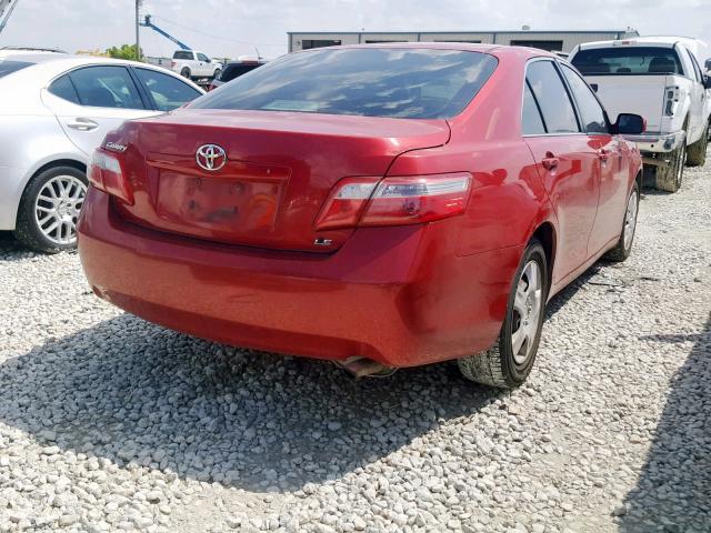 4T1BE46K29U298207 - 2009 TOYOTA CAMRY BASE RED photo 4