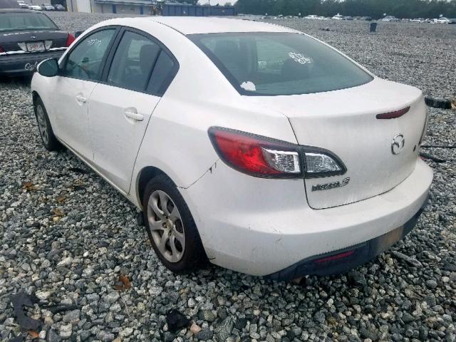 JM1BL1SFXA1286071 - 2010 MAZDA 3 I WHITE photo 3