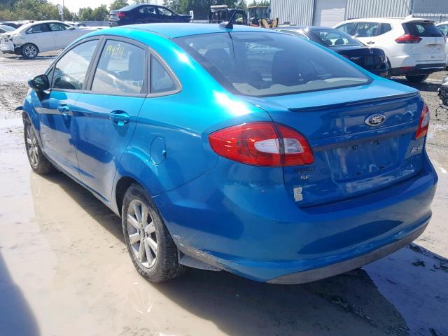 3FADP4BJ6DM110148 - 2013 FORD FIESTA SE BLUE photo 3