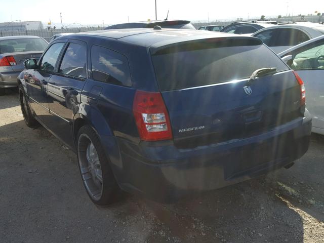 2D4FV48V35H661188 - 2005 DODGE MAGNUM SXT BLUE photo 3