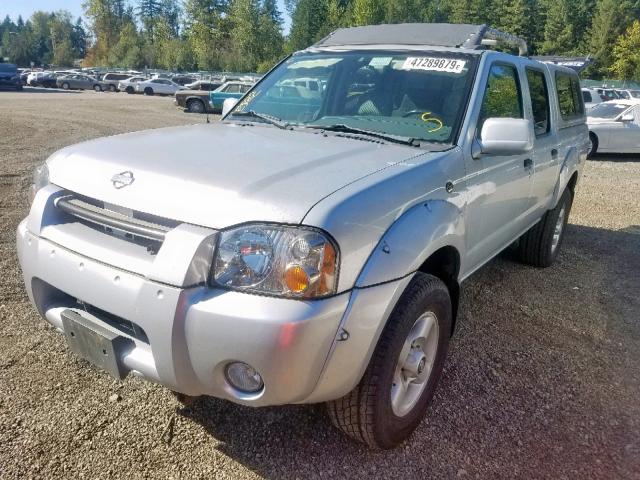 1N6ED27T21C361894 - 2001 NISSAN FRONTIER C SILVER photo 2