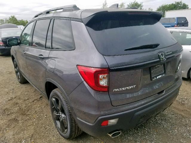 5FNYF8H0XKB004565 - 2019 HONDA PASSPORT E GRAY photo 3