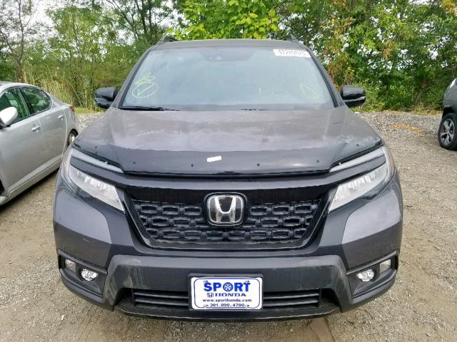 5FNYF8H0XKB004565 - 2019 HONDA PASSPORT E GRAY photo 9