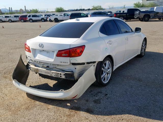 JTHBE262672010754 - 2007 LEXUS IS 350 WHITE photo 4