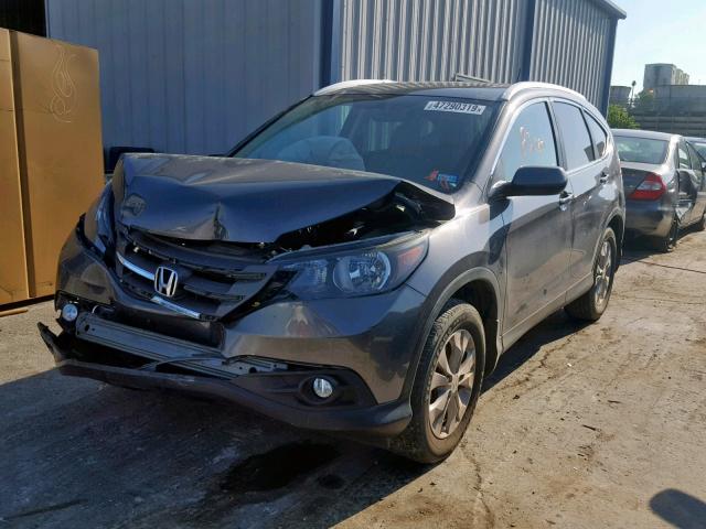 2HKRM3H75EH501393 - 2014 HONDA CR-V EXL GRAY photo 2