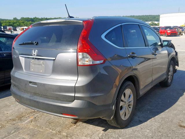 2HKRM3H75EH501393 - 2014 HONDA CR-V EXL GRAY photo 4