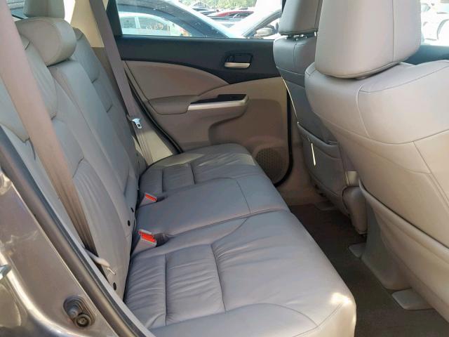 2HKRM3H75EH501393 - 2014 HONDA CR-V EXL GRAY photo 6