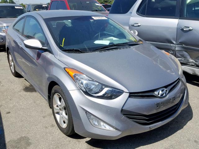 KMHDH6AE7DU014575 - 2013 HYUNDAI ELANTRA CO SILVER photo 1