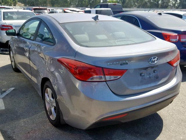 KMHDH6AE7DU014575 - 2013 HYUNDAI ELANTRA CO SILVER photo 3