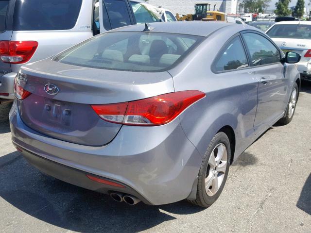 KMHDH6AE7DU014575 - 2013 HYUNDAI ELANTRA CO SILVER photo 4