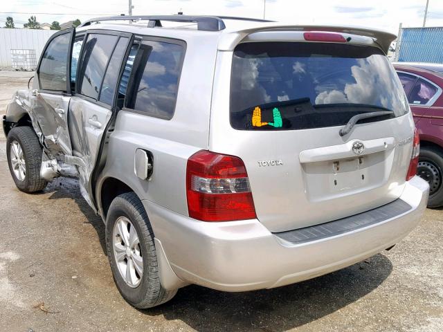 JTEGD21A070163730 - 2007 TOYOTA HIGHLANDER SILVER photo 3