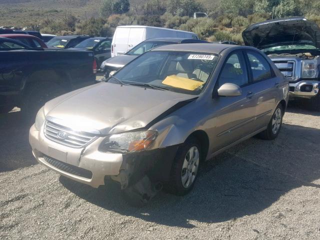 KNAFE222095618647 - 2009 KIA SPECTRA EX TAN photo 2