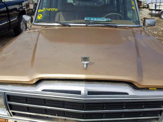 1JCNJ15U8GT048485 - 1986 JEEP GRAND WAGO BROWN photo 7