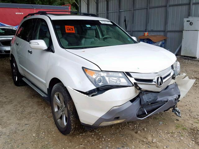 2HNYD28508H537651 - 2008 ACURA MDX SPORT WHITE photo 1