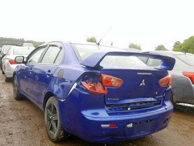 JA3AU26UX8U037087 - 2008 MITSUBISHI LANCER ES BLUE photo 3