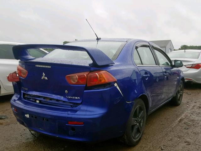 JA3AU26UX8U037087 - 2008 MITSUBISHI LANCER ES BLUE photo 4